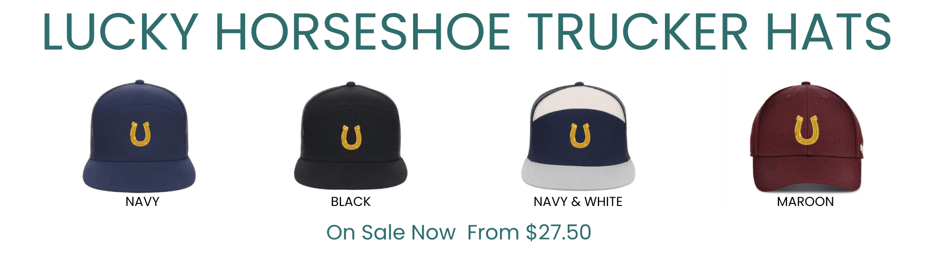 Ireland Clover Trucker Hat (Black & White)