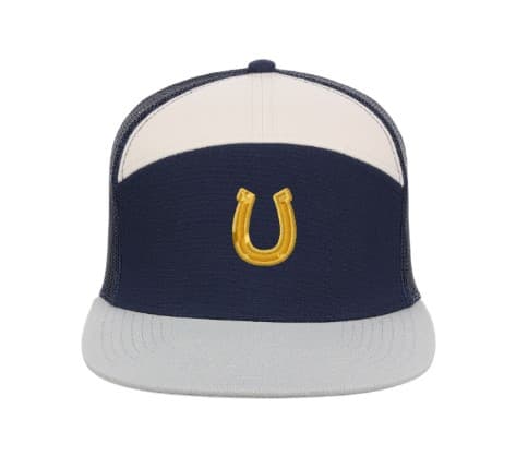 Horseshoe Trucker Hat (Navy & White)