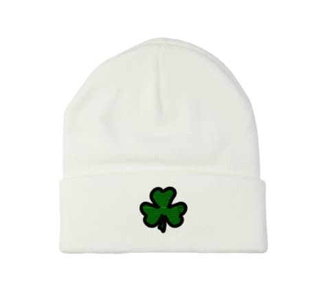 Shamrock Sock Hat (White)